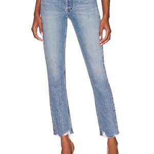 Agolde Light Blue Straight Leg Jeans
Riley high rise straight crop in haven